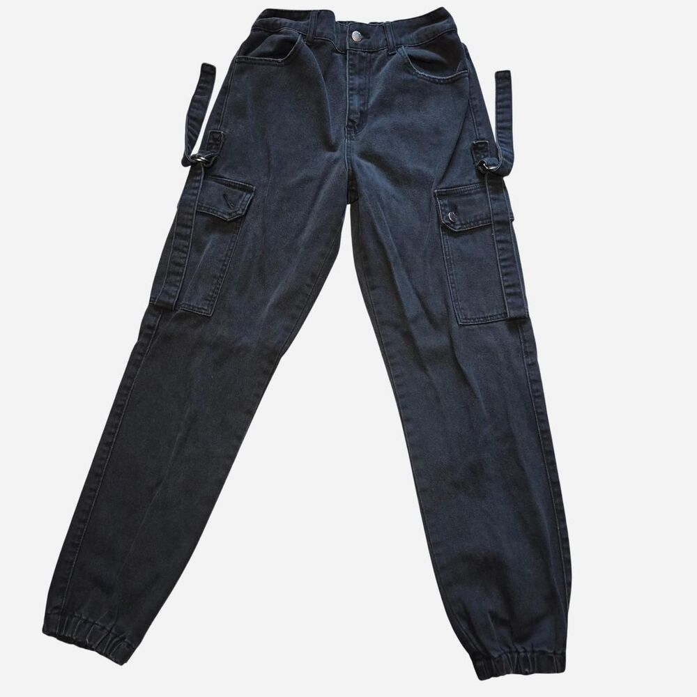 Forever 21 Black Cargo Jogger Jeans Size M